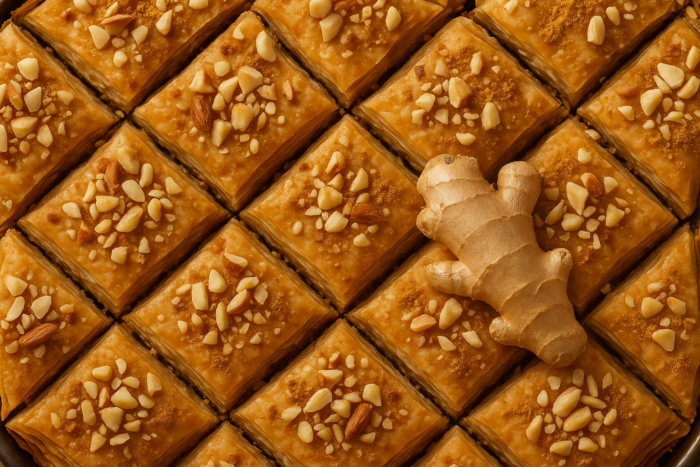 Almond baklava with ginger spice