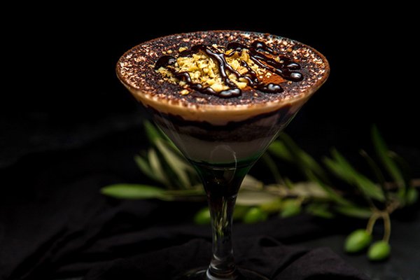 Dark Chocolate Almond Panna Cotta