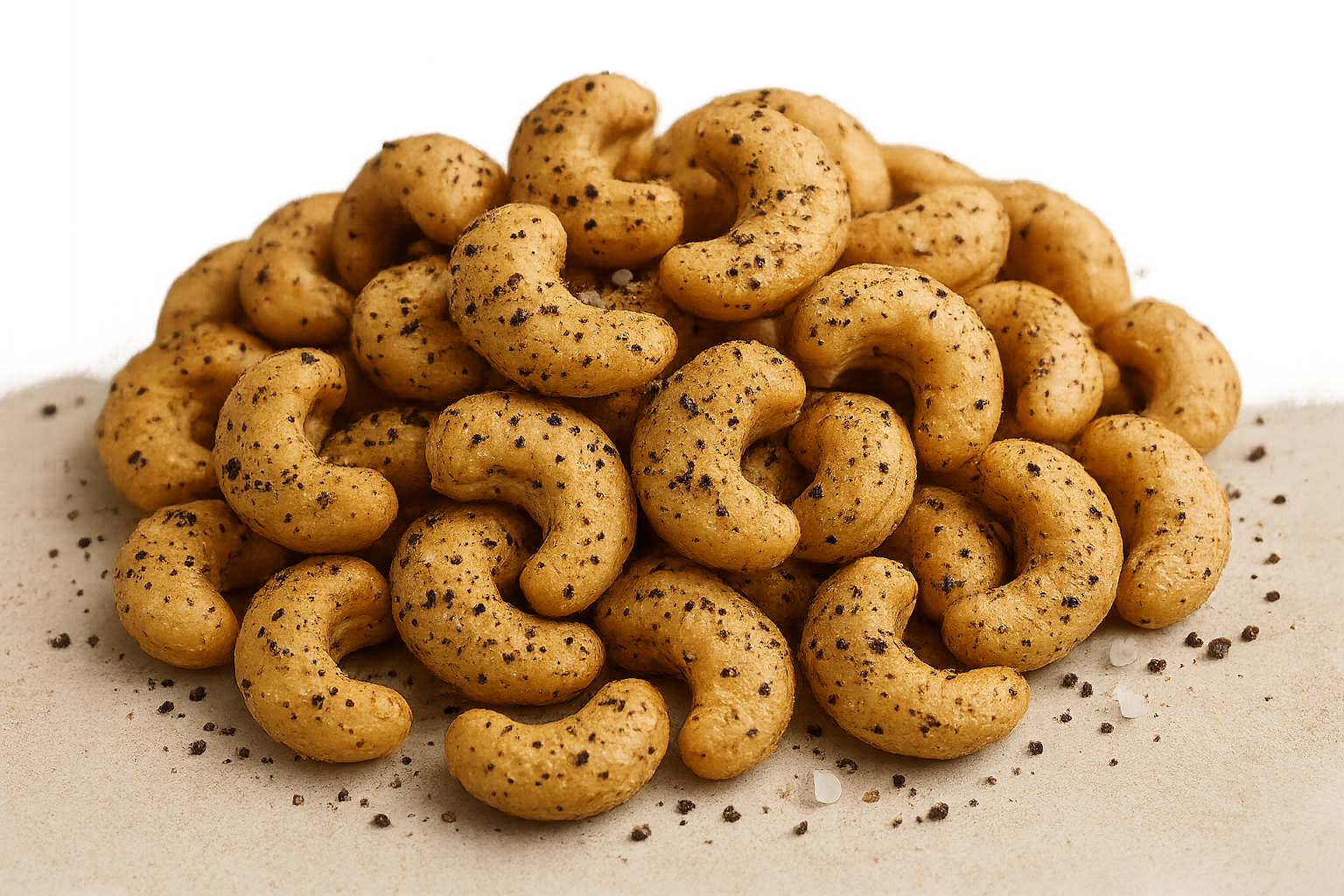 black pepper and sea salt cashews