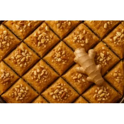 almond baklava with ginger spice